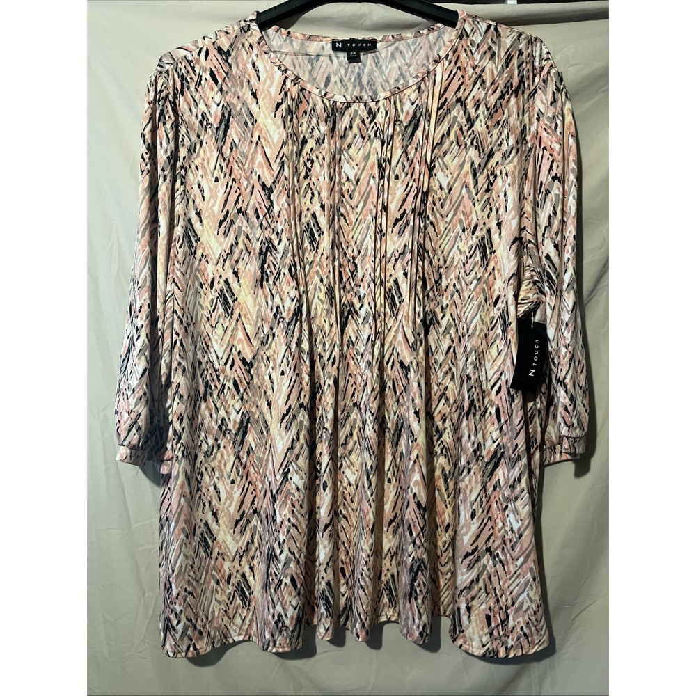N Touch Ladies 2XL Top‎ 3/4 Sleeve New With Tags